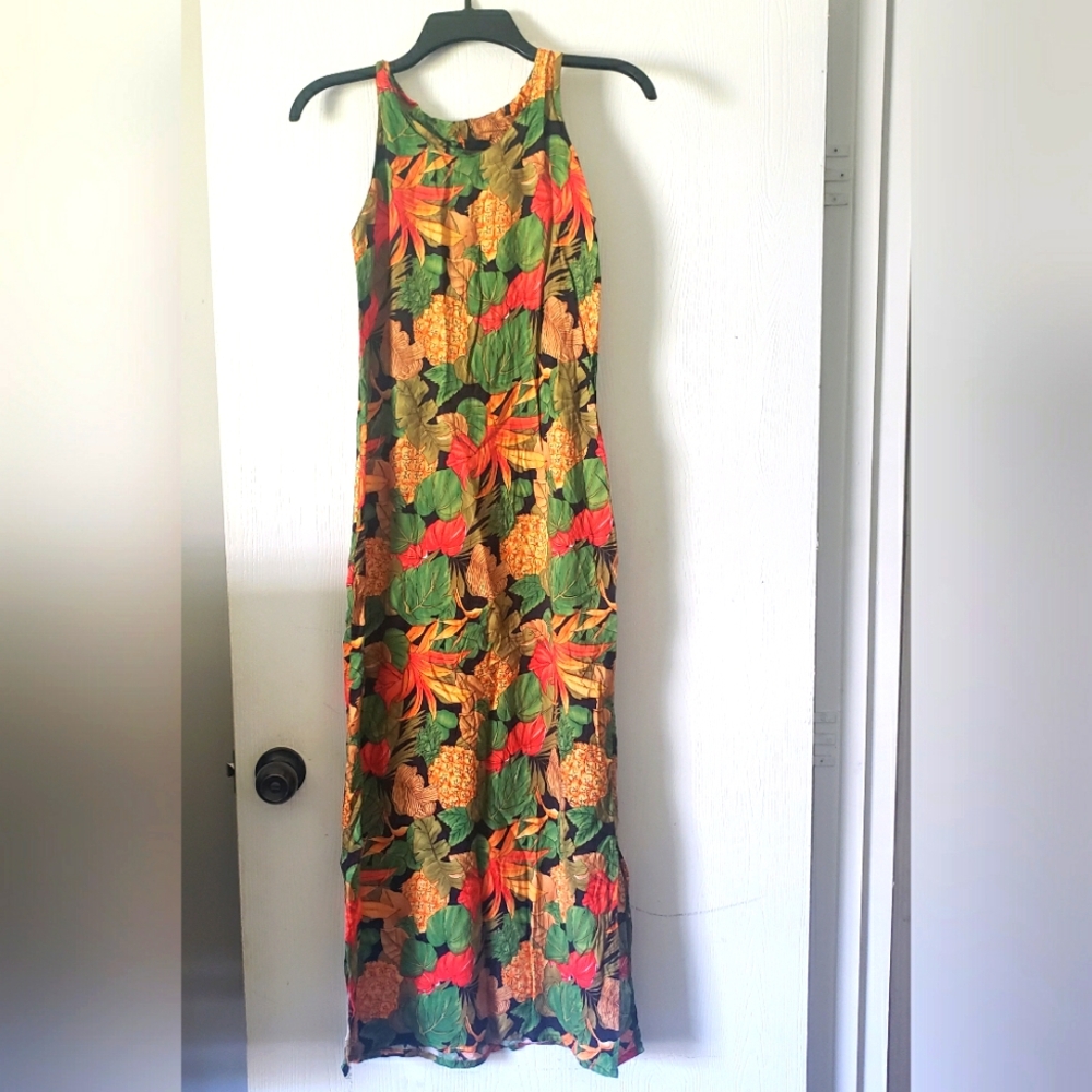 Beach Crew Ladies Size XS Floral Sleeveless Maxi Dress - Multicolor